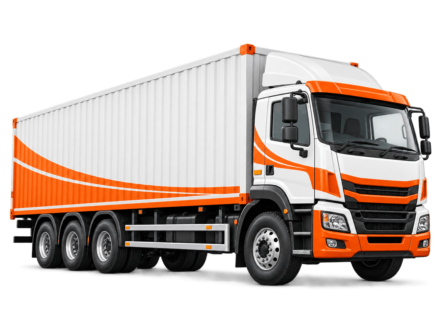 Large goods truck on NH-48 highway at golden hour